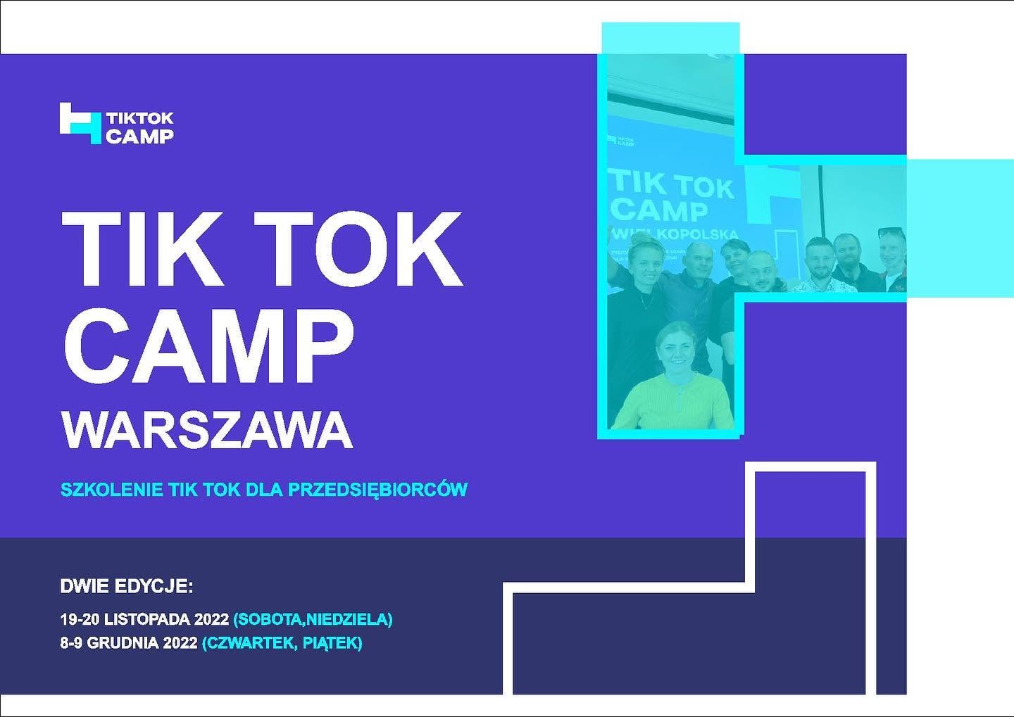 TikTok Camp - prowadzący - Autorskie wydarzenia w Warszawie